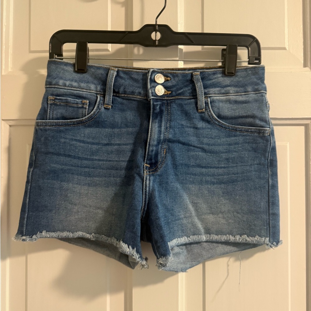 Just Black Distressed Blue Jean Shorts